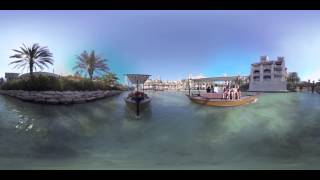 アラブの観光都市ドバイの高級リゾート地 マディーナット・ジュメイラでボートに乗っちゃうVR動画