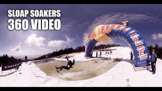 レッドブルのイベントでスキー場にプール　飛んだり滑ったり落ちちゃったりするVR動画