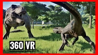 ゲーム、ジュラシック・ワールド・エボリューションの恐竜VR動画