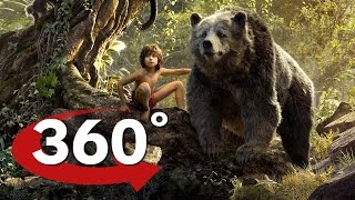 映画ジャングルブック に登場する類人猿のキング・ルーイと熊のバルーのVR動画